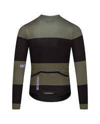 Café du Cycliste 車衣 Constance LS Jersey Black/Avocado 長袖 男款 黑綠條紋