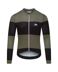 Café du Cycliste 車衣 Constance LS Jersey Black/Avocado 長袖 男款 黑綠條紋