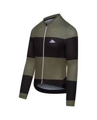 Café du Cycliste 車衣 Constance LS Jersey Black/Avocado 長袖 男款 黑綠條紋