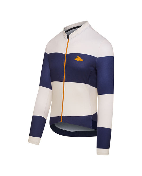 Café du Cycliste 車衣 Constance LS Jersey Navy/Chalk 長袖 男款 藍白條紋
