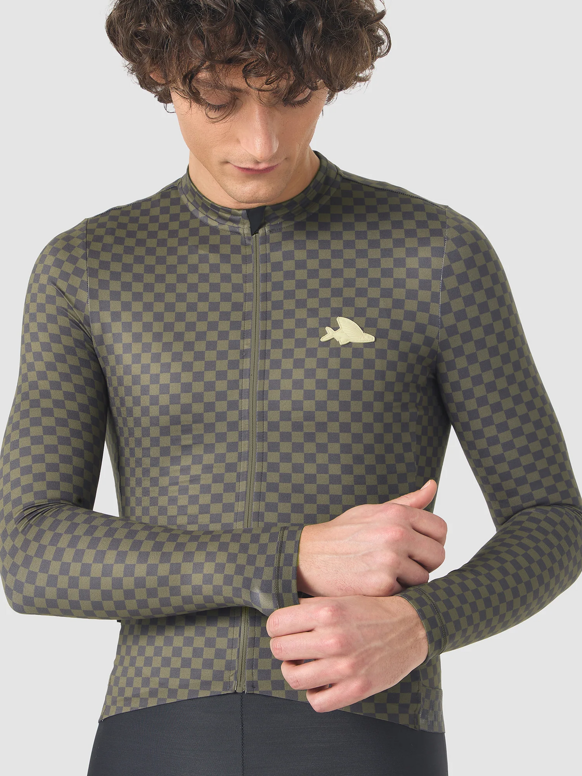 Café du Cycliste 車衣 Constance V2 LS Jersey Raven Carob 長袖 男款 棕黑格