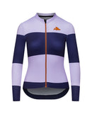 Café du Cycliste 車衣 Constance LS Jersey Navy/Aster 長袖 女款 藍紫條紋
