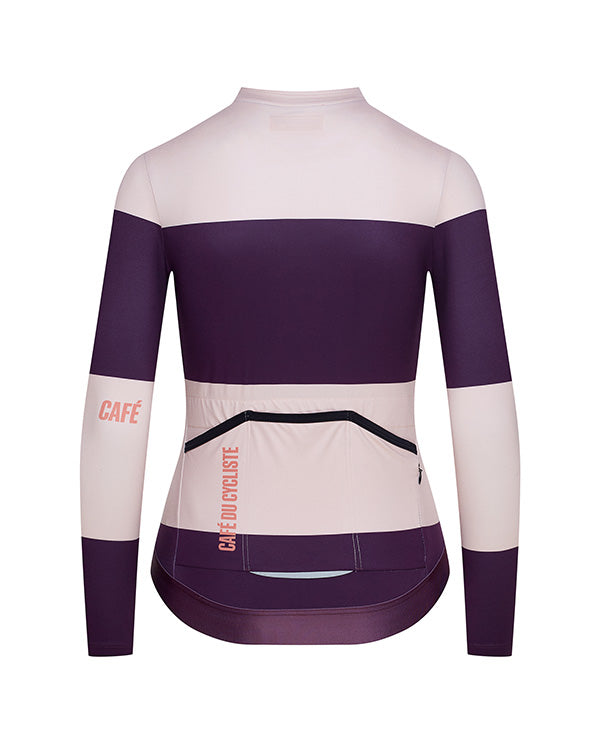 Café du Cycliste 車衣 Constance LS Jersey Quetsche Rosa 長袖 女款 紫粉條紋