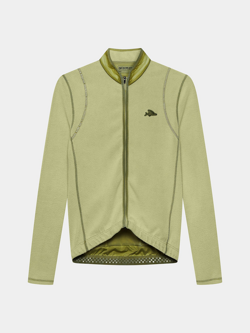 Café du Cycliste 車衣Audax Emilie Cold Dye Hay Green 長袖 男款 牧草綠