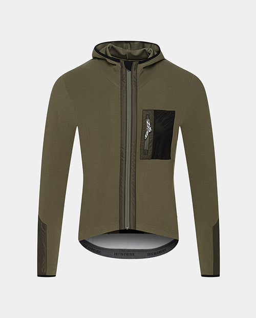 Café du Cycliste 車衣Audax Ingrid LS Jersey V2 Moss Green 長袖 男款 卡其綠