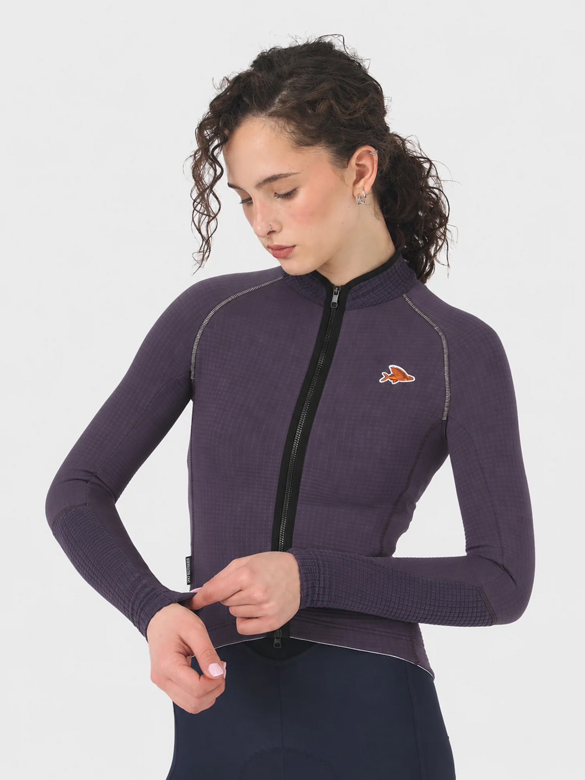 Café du Cycliste 車衣AUDAX Laure LS Jersey Purple Rain 長袖 女款 深紫