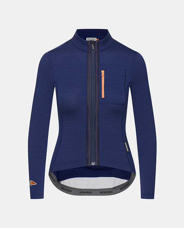 Café du Cycliste 車衣Audax Lorenne LS Jersey Navy 長袖 女款 藍