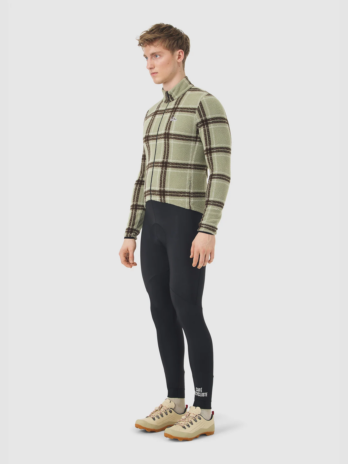 Café du Cycliste 車衣Solange V2 Puddle Chalk長袖 男款 綠格紋