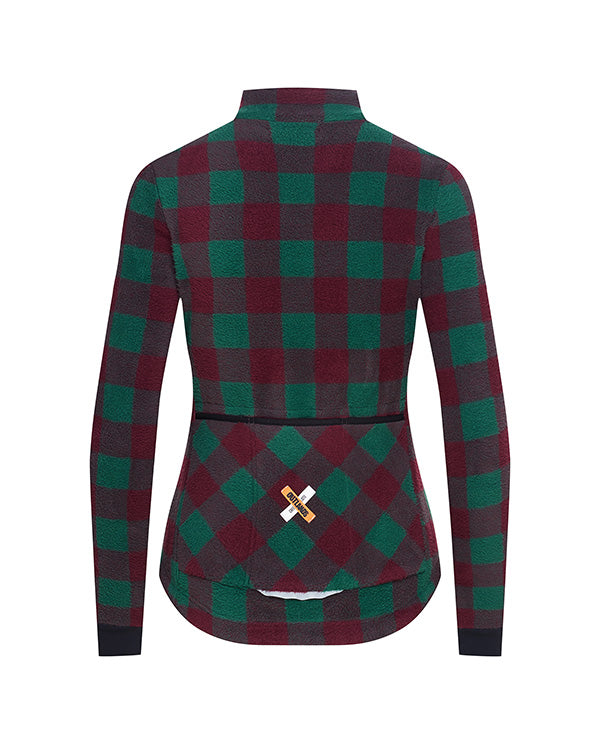 Café du Cycliste 車衣Solange Questsche Green 長袖 女款 紫綠格