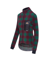 Café du Cycliste 車衣Solange Questsche Green 長袖 女款 紫綠格