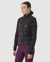 Café du Cycliste 車衣Solange Questsche Green 長袖 女款 紫綠格