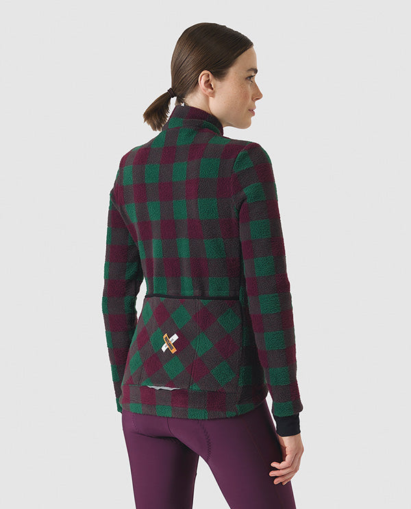 Café du Cycliste 車衣Solange Questsche Green 長袖 女款 紫綠格