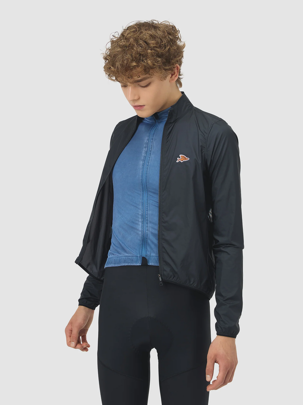 Café du Cycliste 防風外套Lina Windproof Jacket Black 男款 黑