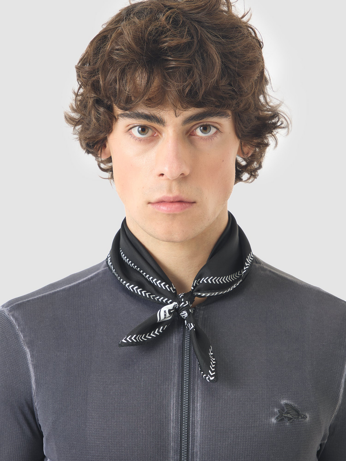Café du Cycliste 絲巾Carre de Soie Silk Scarf White n Black 黑