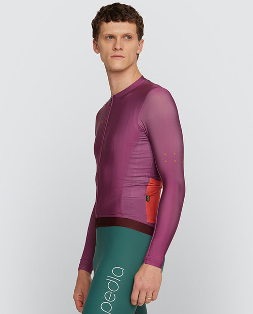 Pedla 薄長袖車衣 BOLD Essential Classic LS Jersey Mulberry 男款 桑葚紫