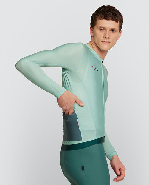 Pedla 薄長袖車衣 BOLD Essential Classic LS Jersey Patina 男款 綠