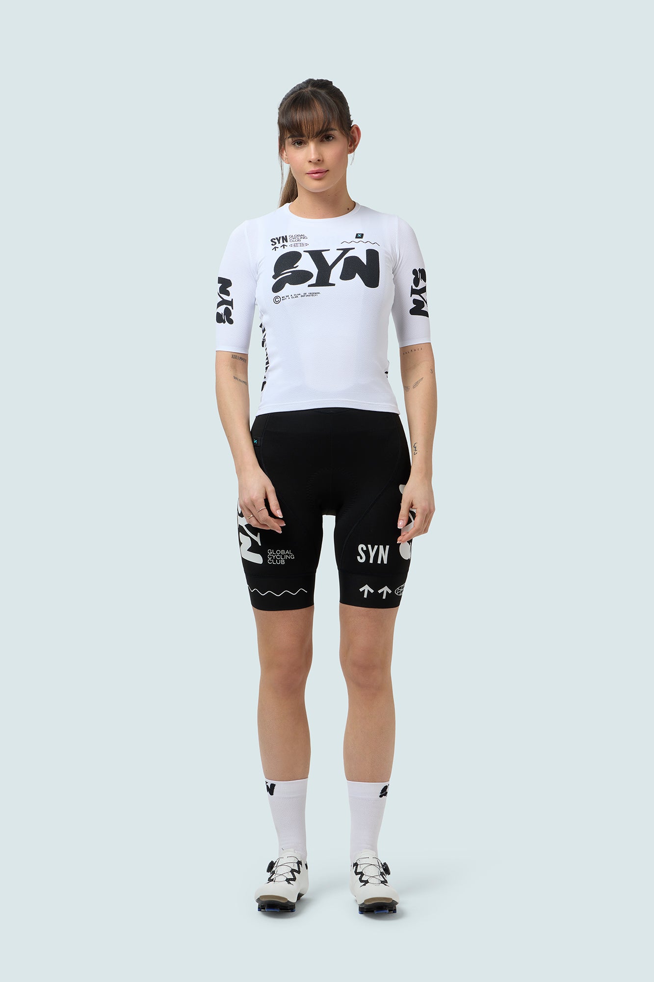 SYN 無拉鍊車衣 Pro Team Zippless Jersey White 女款 白