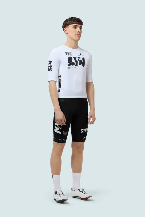 SYN 無拉鍊車衣 Pro Team Zippless Jersey White 男款 白