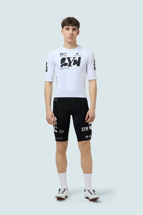 SYN 無拉鍊車衣 Pro Team Zippless Jersey White 男款 白