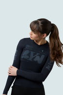SYN 無拉鍊車衣 Pro Team Gravity Jersey Black 女款 黑