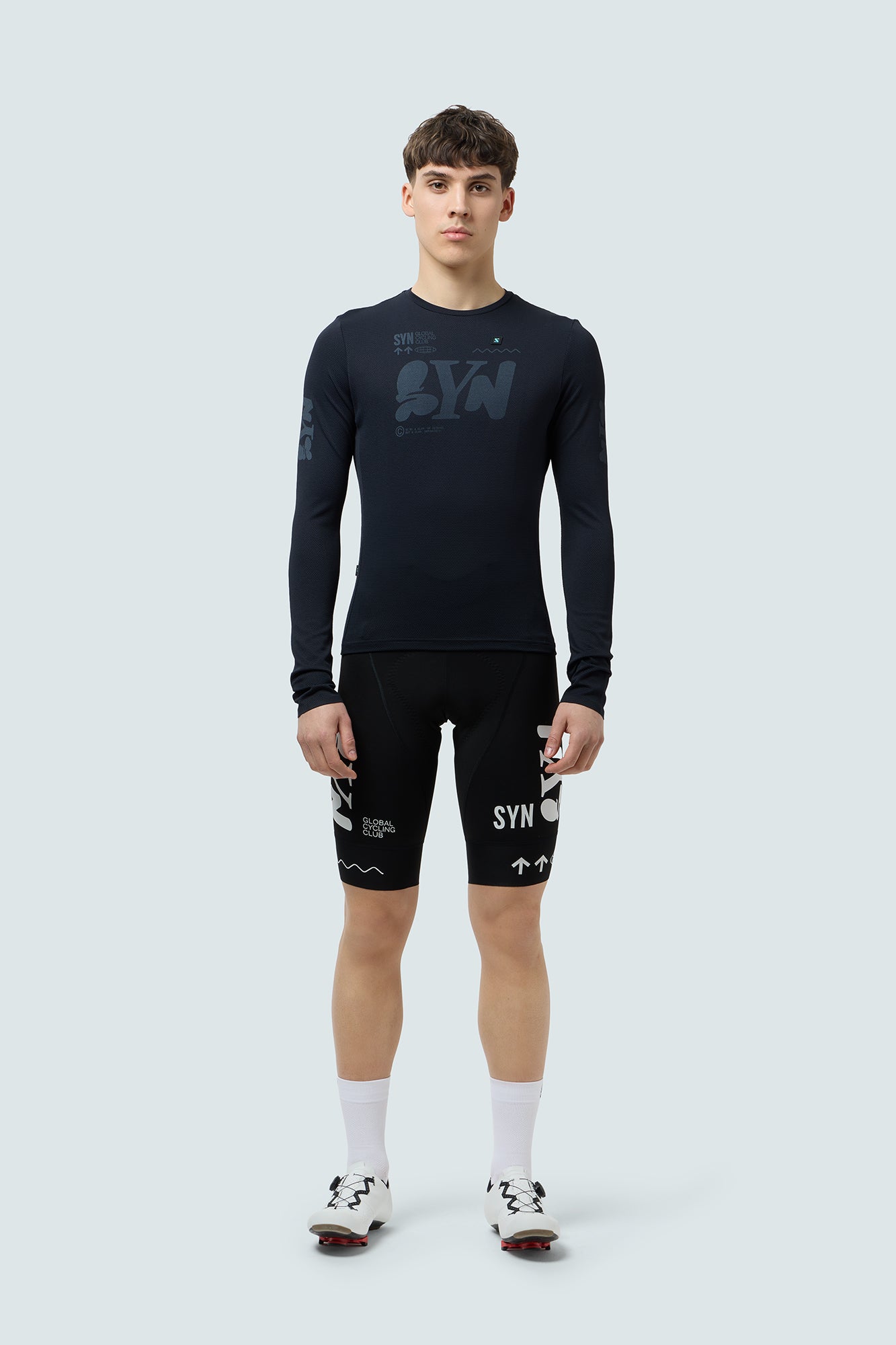 SYN 無拉鍊車衣 Pro Team Gravity Jersey Black 男款 黑