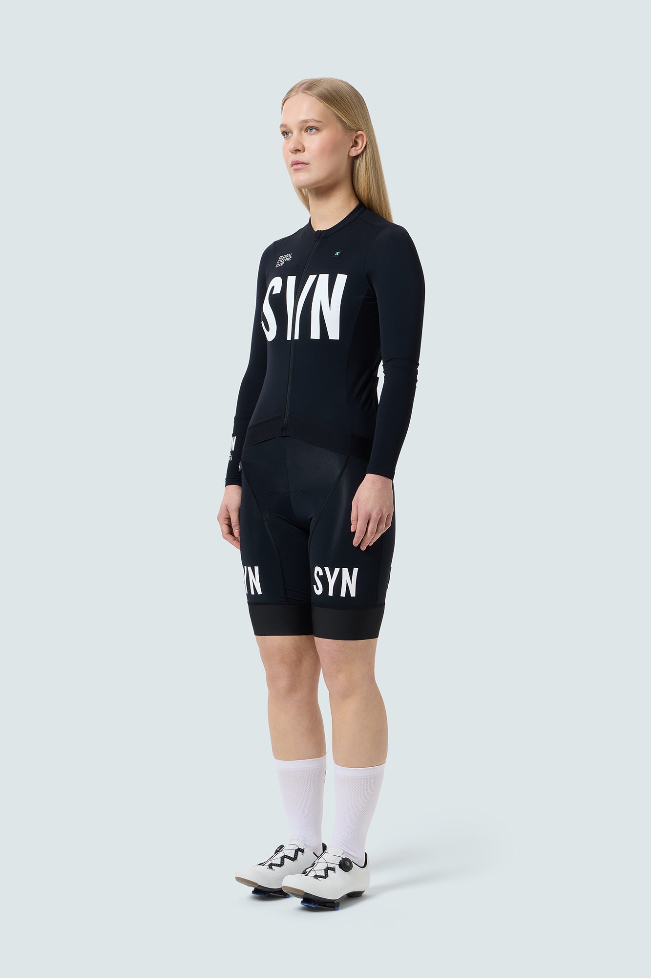 SYN 薄刷毛長袖車衣 Training LS Jersey 2.0 Black 女款 黑