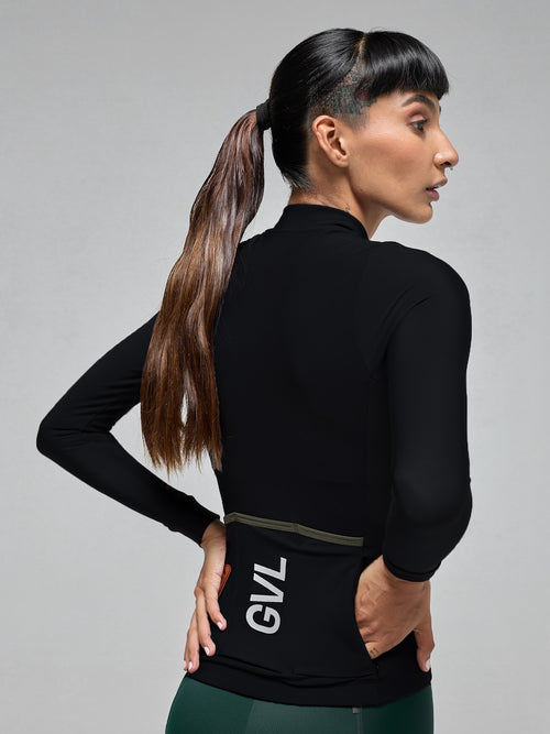 Givelo 長袖車衣 C.D.A. Thermal LS Jersey BlackOut 暗黑