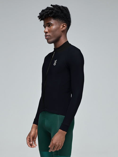 Givelo 長袖車衣 C.D.A. Thermal LS Jersey BlackOut 暗黑