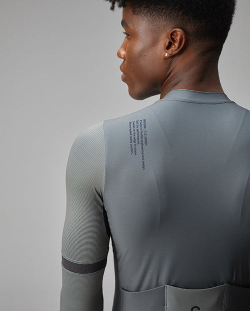 Givelo 薄長袖車衣Jersey LS G90 Iron 經典灰 男女共版