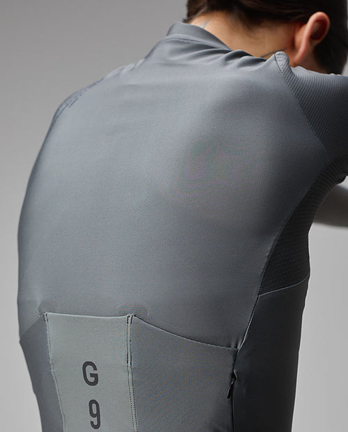 Givelo 薄長袖車衣Jersey LS G90 Iron 經典灰 男女共版