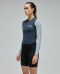 Givelo 薄長袖車衣Jersey LS Modern Classic Franch Navy 藍 男女共版