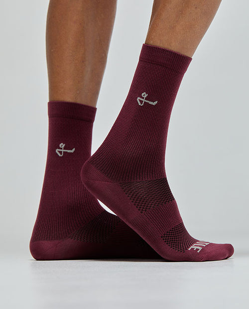 Givelo 車襪G-SOCKS Rib Merlot 酒紅