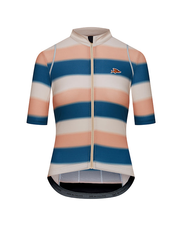 Café du Cycliste 車衣 Audax Mona Superlight Jersey DutchCoralSand 女款 漸層橘綠紋