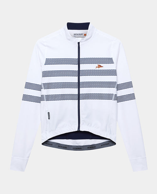 Café du Cycliste 車衣 Charlie White Mariniere 長袖 男款 白