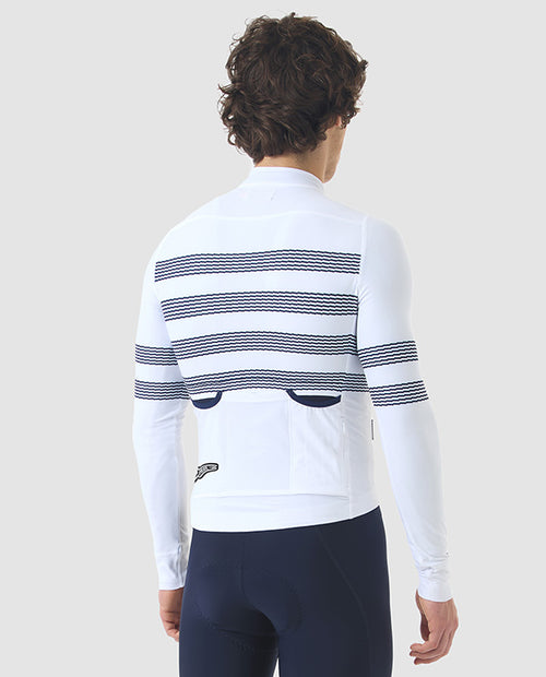 Café du Cycliste 車衣 Charlie White Mariniere 長袖 男款 白