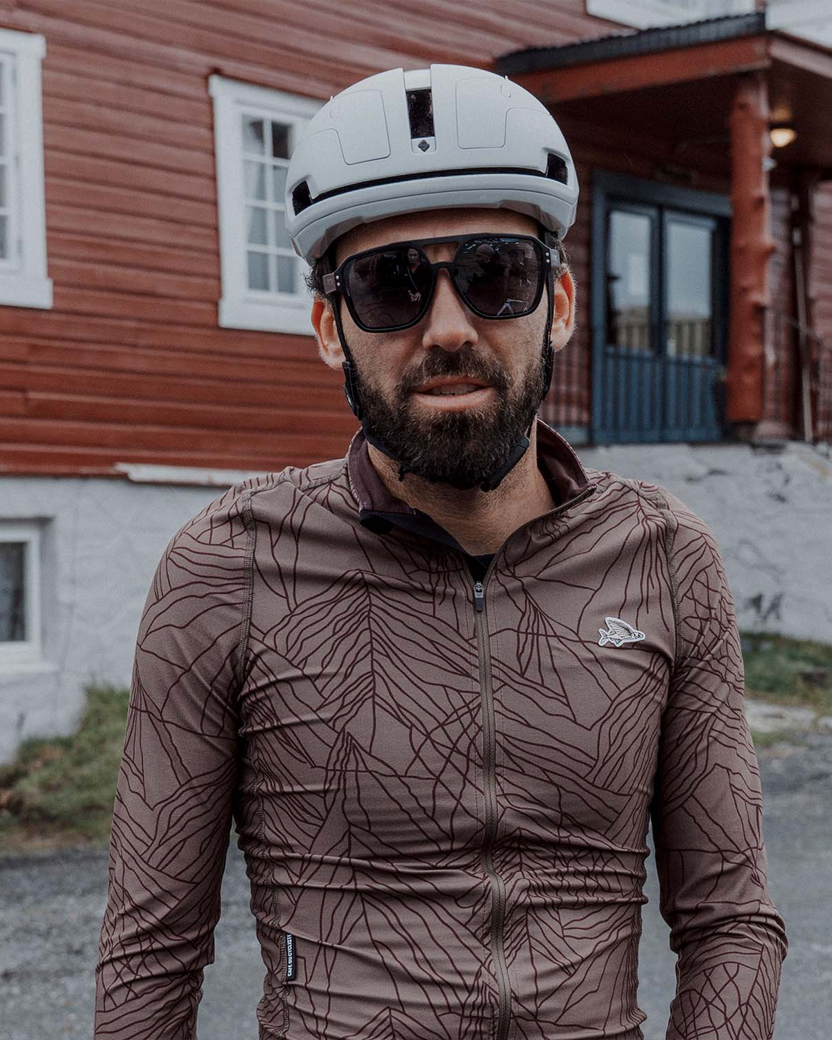 Café du Cycliste 車衣 Charlie Cold Dye Red Moss 長袖 男款 冷染暗紅