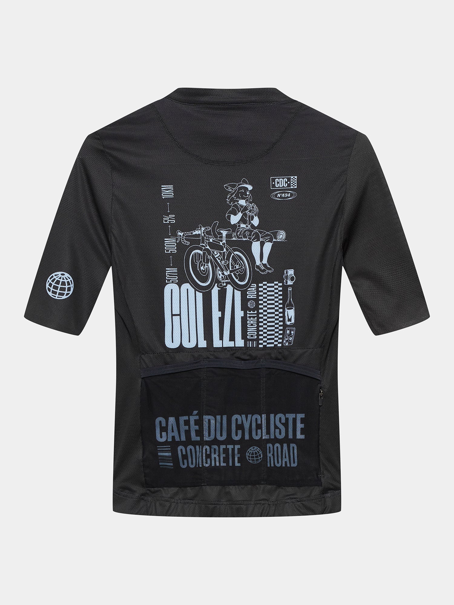 Café du Cycliste 車衣 Col. Eze Superlight Jersey 女款 黑淺藍