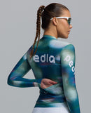 Pedla 薄長袖車衣Colour Wheel LS Classic Jersey Motion Teal 女款 藍