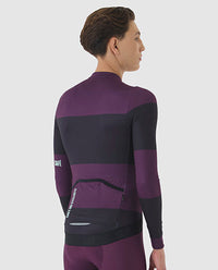 Café du Cycliste 車衣 Constance LS Jersey Black Quetsche 長袖 男款 紫黑條紋