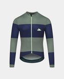 Café du Cycliste 車衣 Constance LS Jersey Navy Scots Pine 長袖 男款 藍綠條紋
