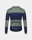 Café du Cycliste 車衣 Constance LS Jersey Navy Scots Pine 長袖 男款 藍綠條紋
