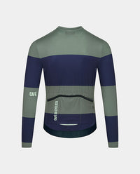 Café du Cycliste 車衣 Constance LS Jersey Navy Scots Pine 長袖 男款 藍綠條紋