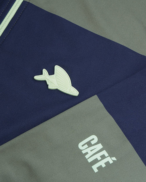Café du Cycliste 車衣 Constance LS Jersey Navy Scots Pine 長袖 男款 藍綠條紋