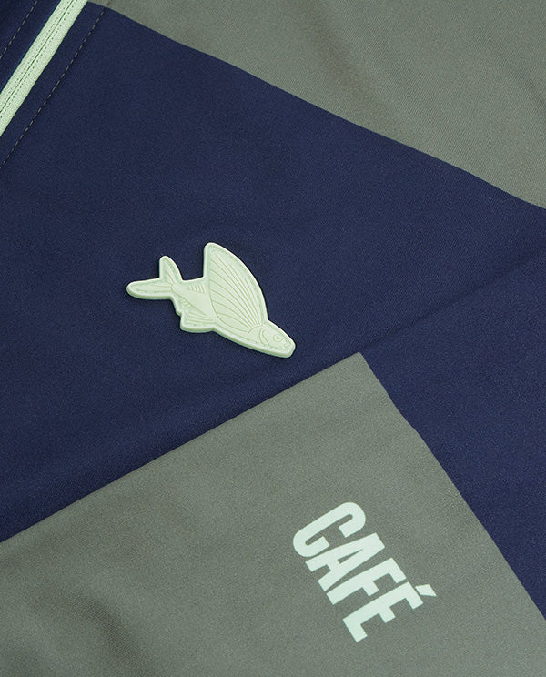 Café du Cycliste 車衣 Constance LS Jersey Navy Scots Pine 長袖 男款 藍綠條紋