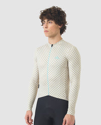 Café du Cycliste 車衣 Constance LS Jersey Puddle 長袖 男款 淺灰格