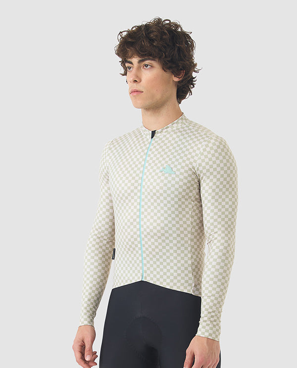 Café du Cycliste 車衣 Constance LS Jersey Puddle 長袖 男款 淺灰格