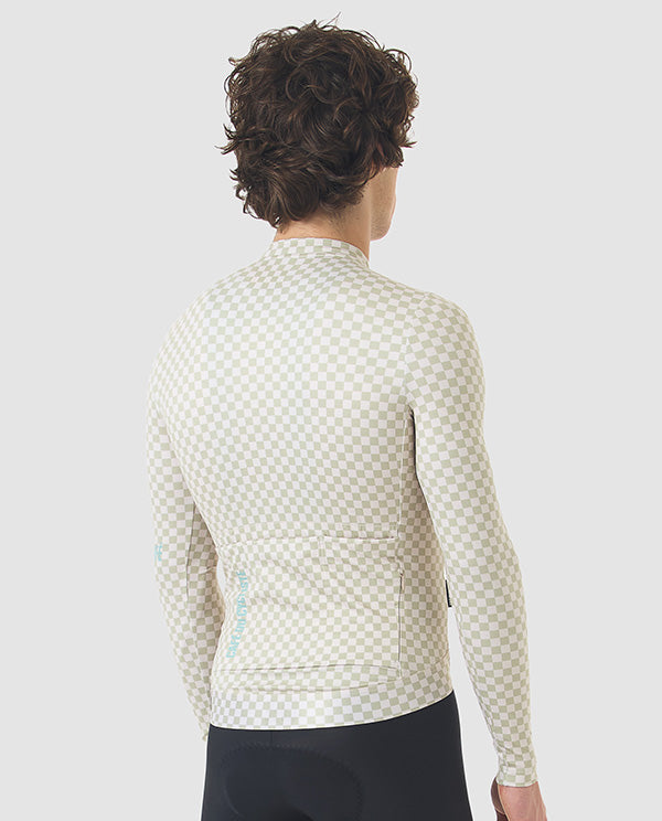 Café du Cycliste 車衣 Constance LS Jersey Puddle 長袖 男款 淺灰格