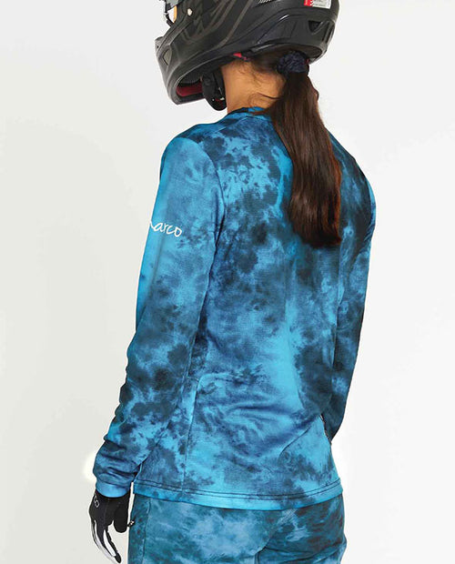 DHaRCO MTB Gravity Jersey Snowshow長袖 女-藍染