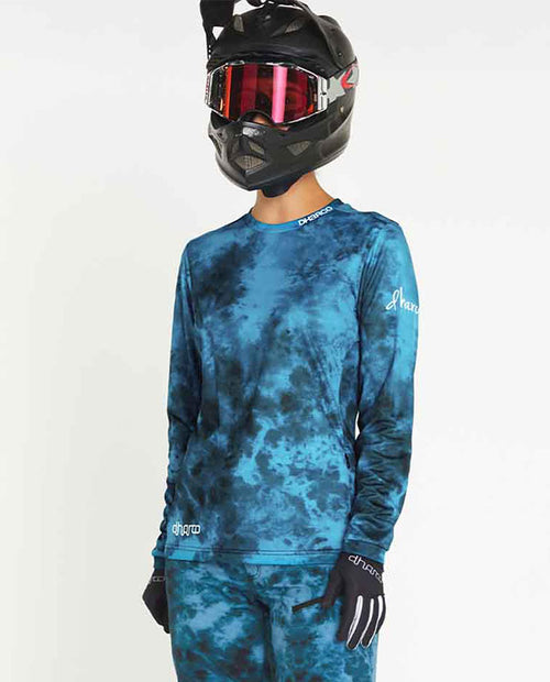 DHaRCO MTB Gravity Jersey Snowshow長袖 女-藍染