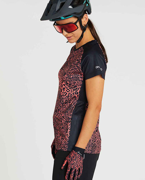 DHaRCO MTB SS Jersey Matina 女-短袖-橘豹